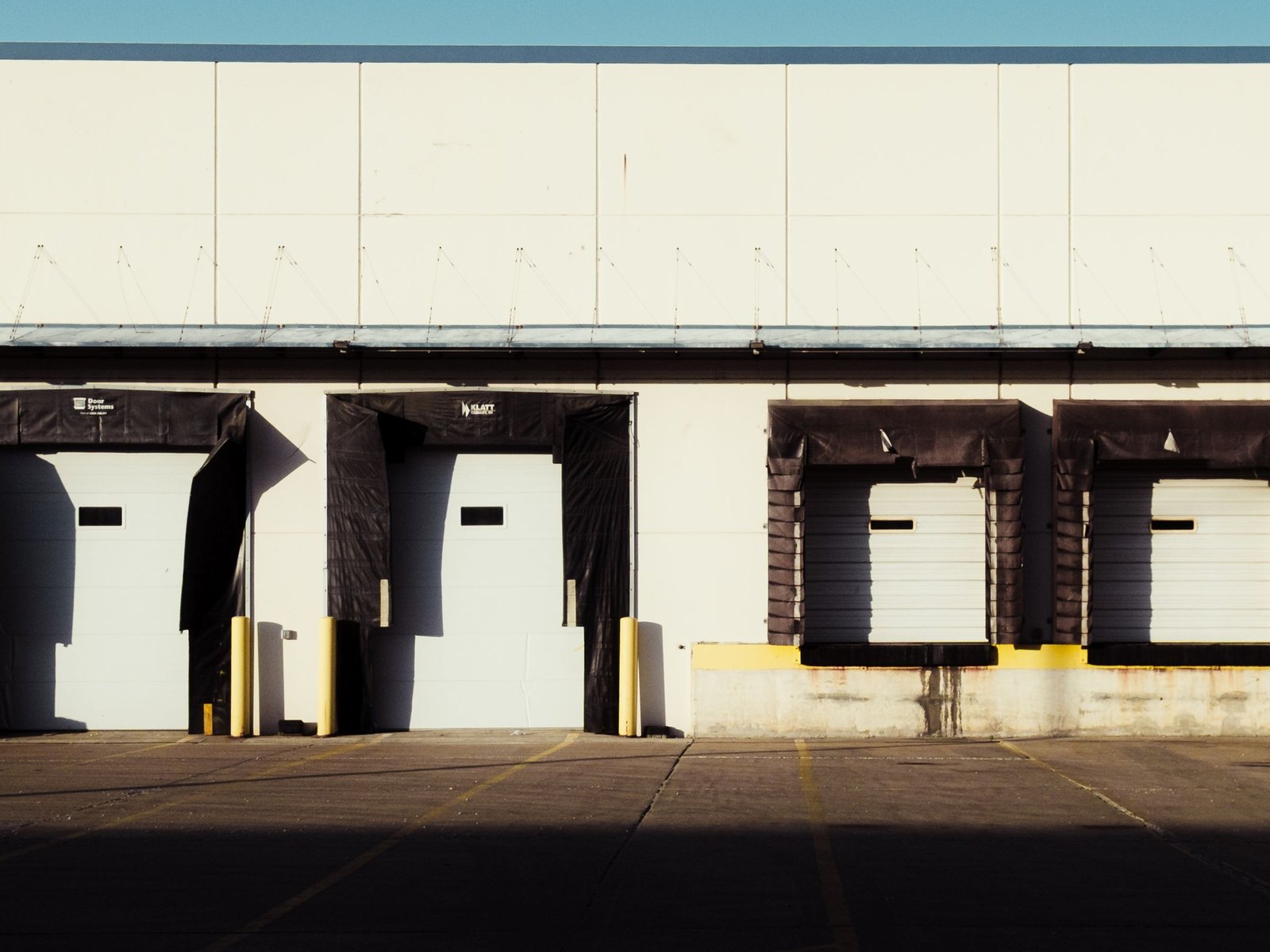 Loading dock doors on a commercial building
